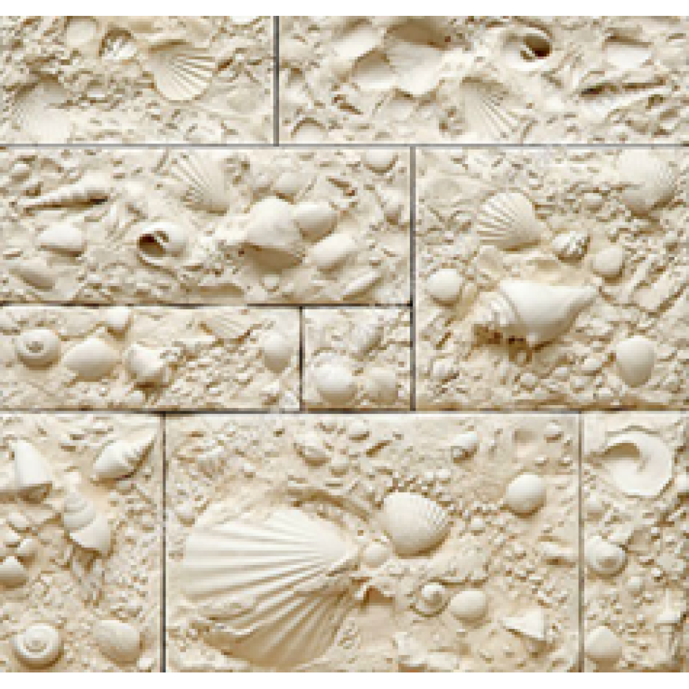 Декоративный камень на цементной основе "Морское дно" (окрашенный)