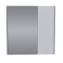 Шкаф зеркальный Line AVN 70Белый глянец + Светло-серый