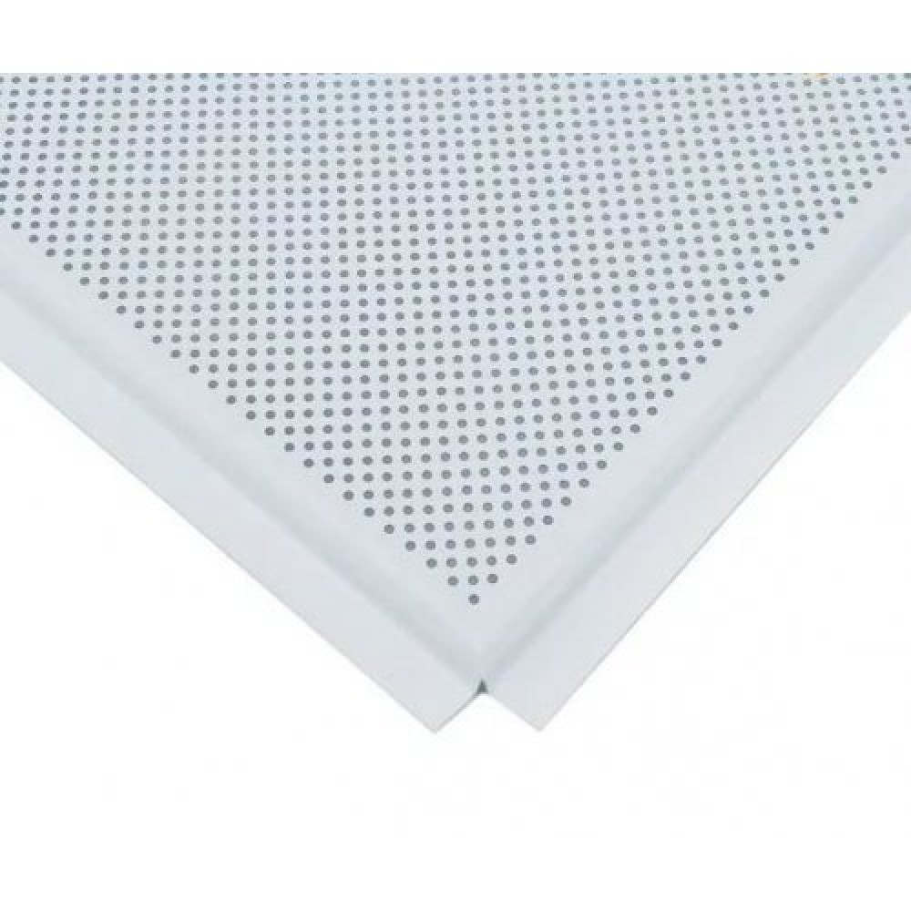 Плита потолочная Албес белый матовый перфорированный d=1,5 АР600А6-Е Эконом/45'/Т-24 A903RUS01/F